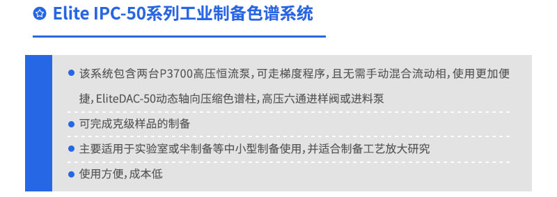 Elite IPC-50系列工業制備色譜系統